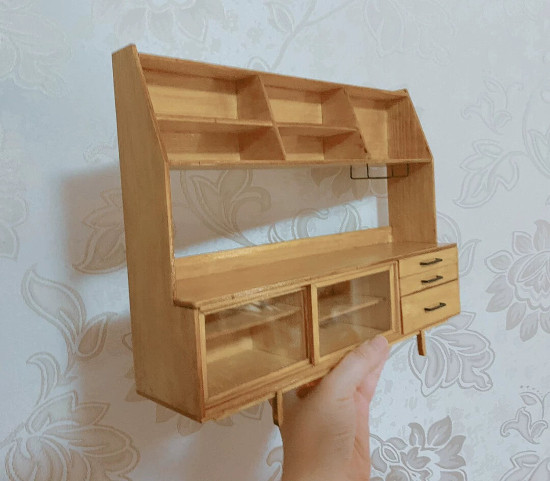 1:6 Scale 1:12 Scale Miniature Sideboard Cabinet Dollhouse Furniture Kitchen Living Room Decor