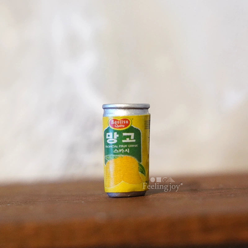 Miniatura de lata de comida y bebida para casa de muñecas BJD a escala 1:6, accesorios de juguete