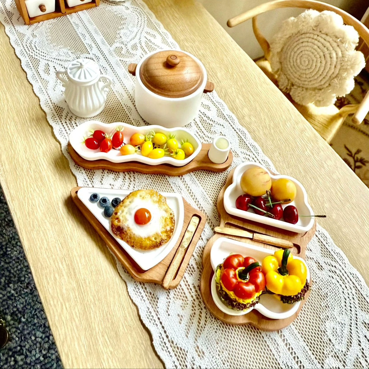 Accesorios de cocina en miniatura para casa de muñecas a escala 1:12