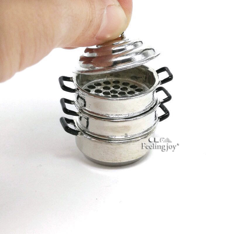 Ensemble d'accessoires de cuisine miniatures pour maison de poupée à l'échelle 1:12, avec accessoires de supermarché et ustensiles de cuisine