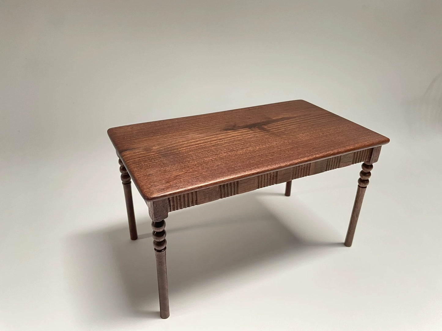 1:6 Scale Walnut Dining Table Miniature Dollhouse Furniture