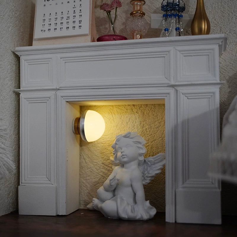 Applique murale LED en forme de champignon pour maison de poupée miniature à l'échelle 1:6 et 1:12, pour accessoires BJD et Blythe