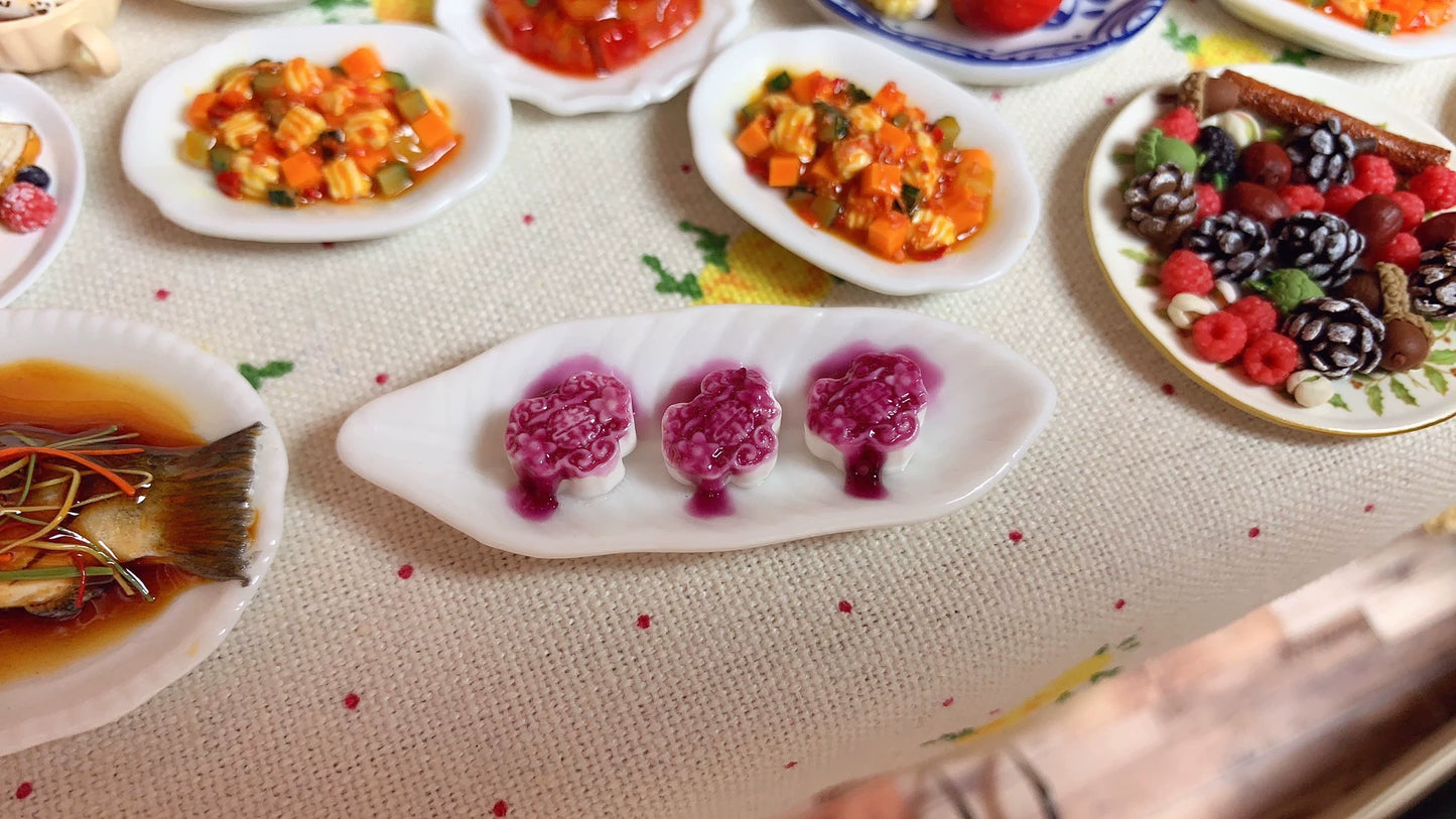 1:12 Scale Miniature Chinese New Year Dinner Set Dollhouse Furniture