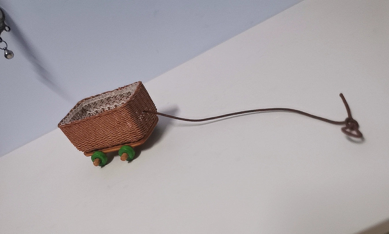 1:12 Scale Miniature Cart Dollhouse Furniture With Paper Rattan For BJD Dolls Free Shipping Over 100 Items