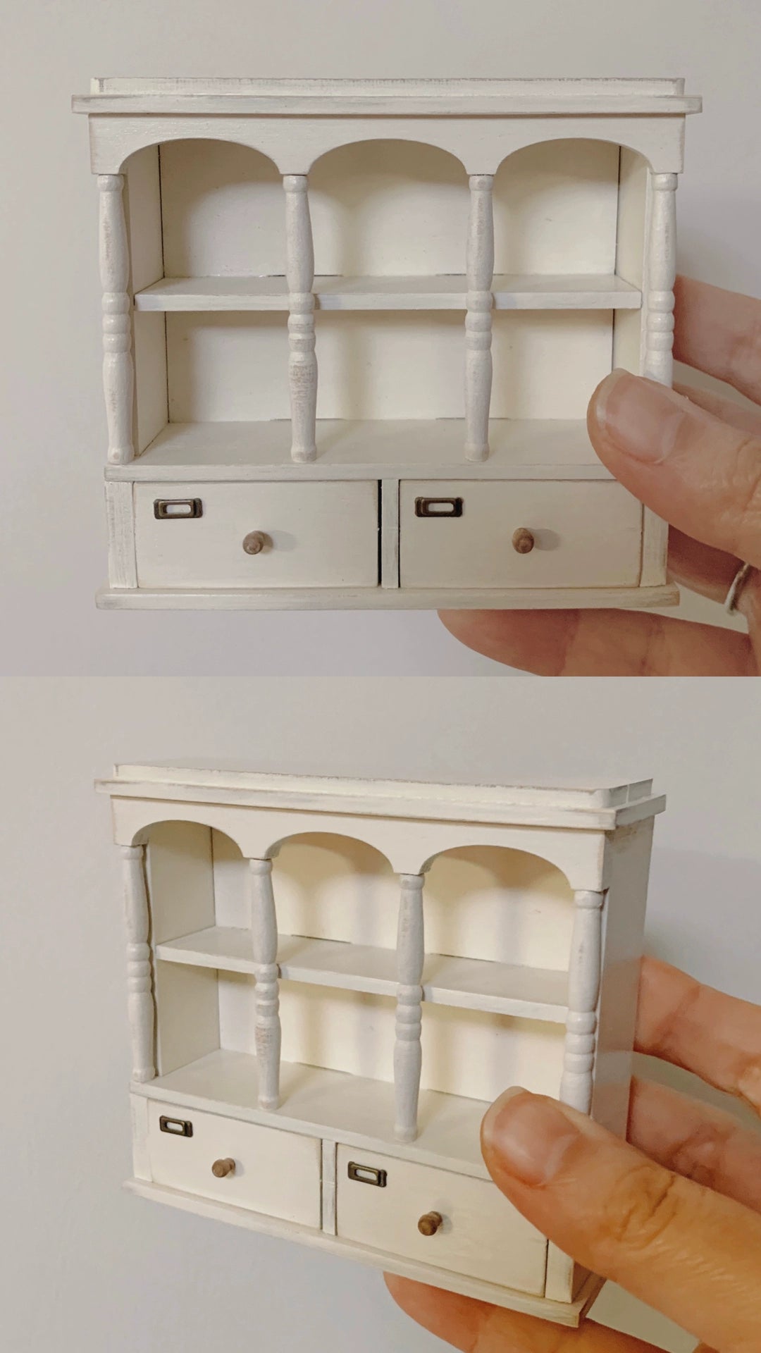 1:6 Scale Miniature Dollhouse Wooden Cabinet Wall Shelf Cupboard Dish Rack Retro Kitchen Furniture For Blythe Doll
