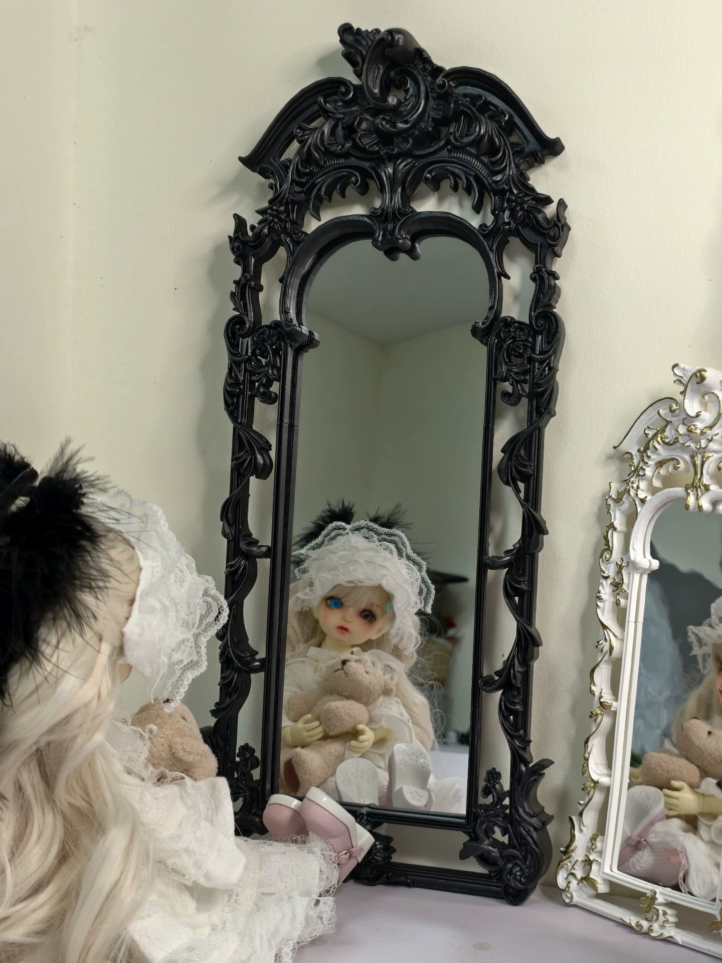 Miroir miniature sur pied pour poupée BJD, échelle 1:6, échelle 1:4, échelle 1:3, pour maison de poupée Blythe