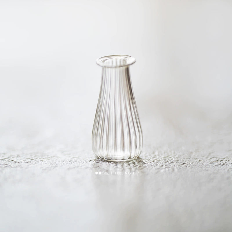 Vase miniature en verre à l'échelle 1:6, pot de fleurs, accessoire pour maison de poupée BJD, artisanat en argile, accessoires de scène DIY