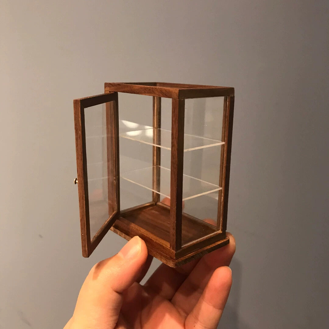 Vitrine en bois miniature à l'échelle 1:12 pour maison de poupée Blythe OB11