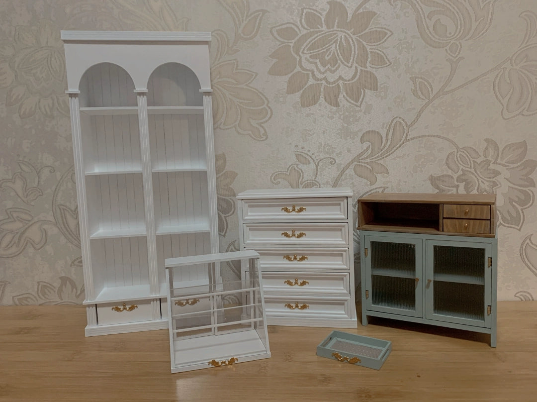 1:6 Scale 1:12 Scale Wooden Cabinet Bookshelf Display Shelf Miniature Furniture For Blythe Dollhouse