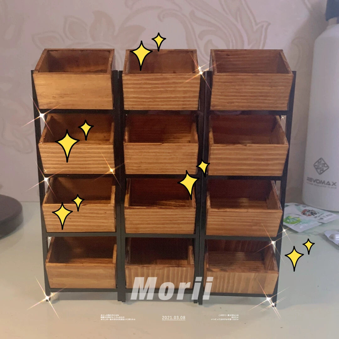 1:6 Scale 1:12 Scale Miniature Fruit Vegetable Market Stall Dollhouse Display Shelf Miniature Furniture