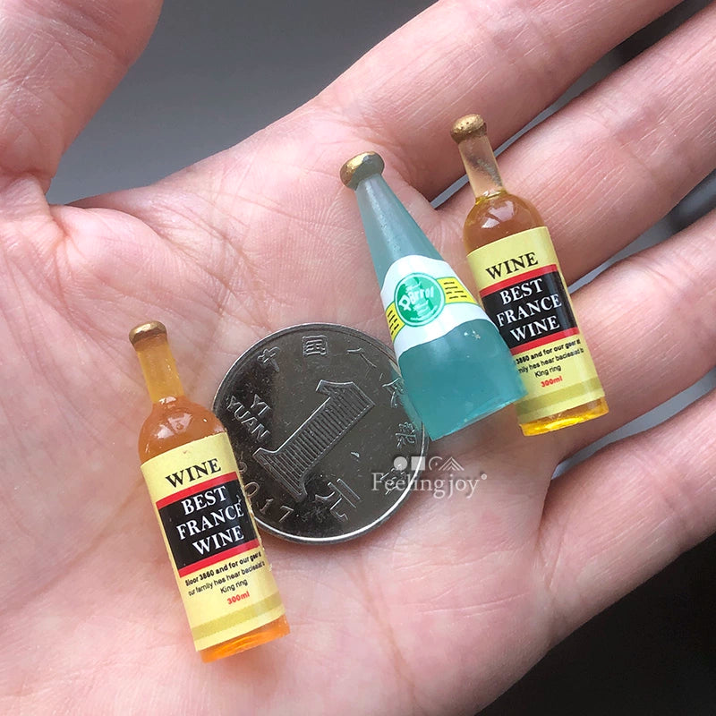 1:12 Scale Miniature Dollhouse Furniture Accessories Simulation Fruit Wine Model Toy Props