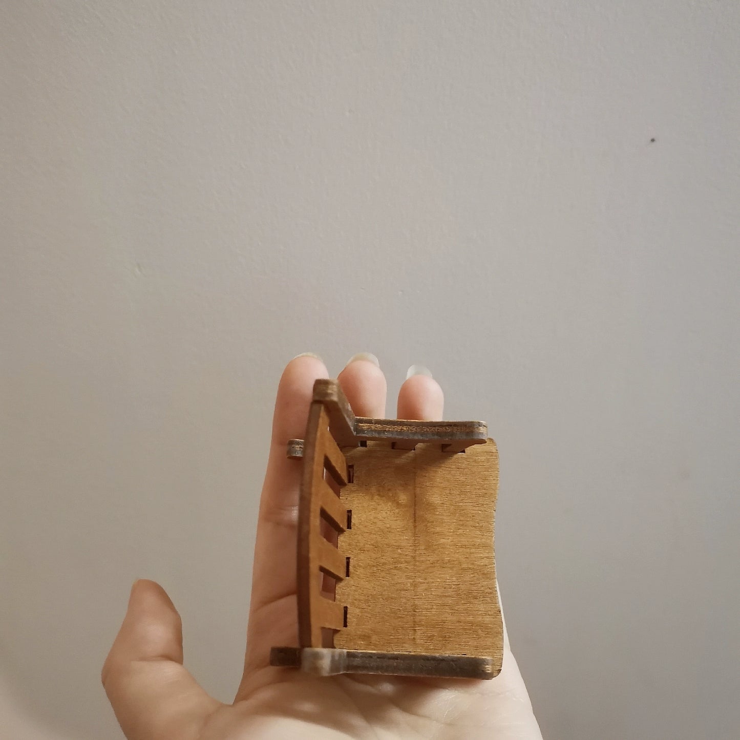 1:12 Scale Miniature Dollhouse Chair Walnut Color