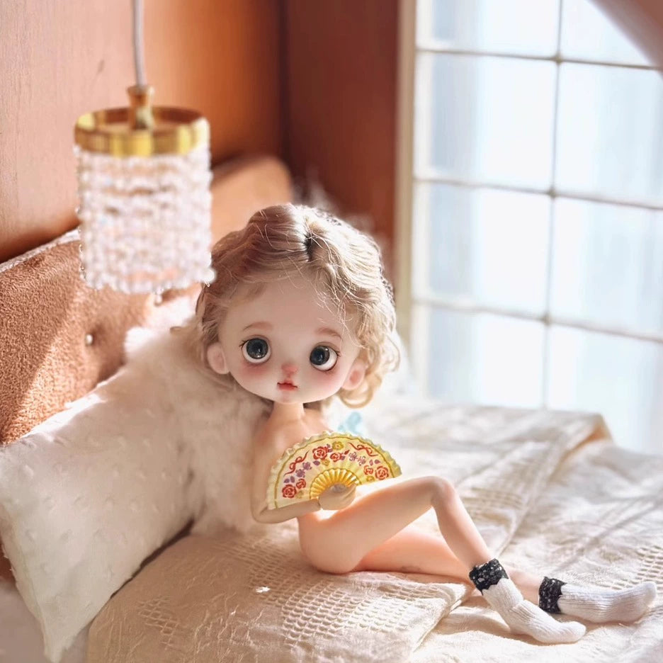 Lustre miniature en cristal à l'échelle 1:12 et 1:6 avec 30 chaînes pour maison de poupée, meubles miniatures BJD