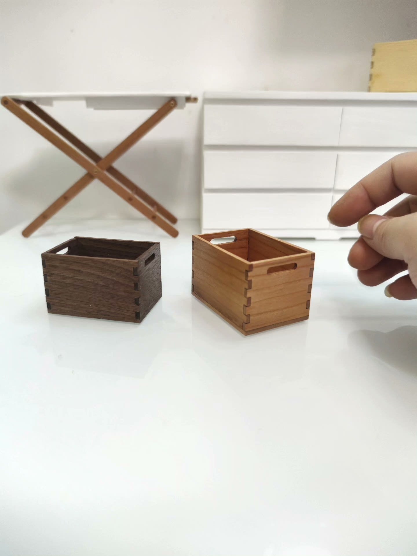 Panier de rangement miniature à l'échelle 1:12, accessoire pour maison de poupée