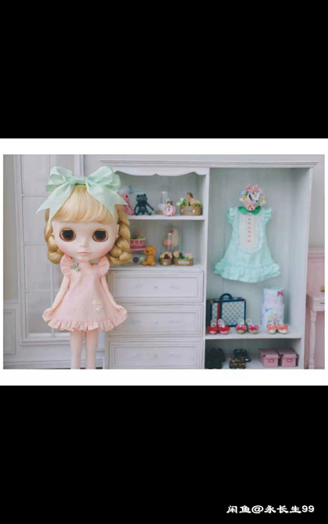 1:6 Scale Wooden Cabinet Miniature Dollhouse Furniture