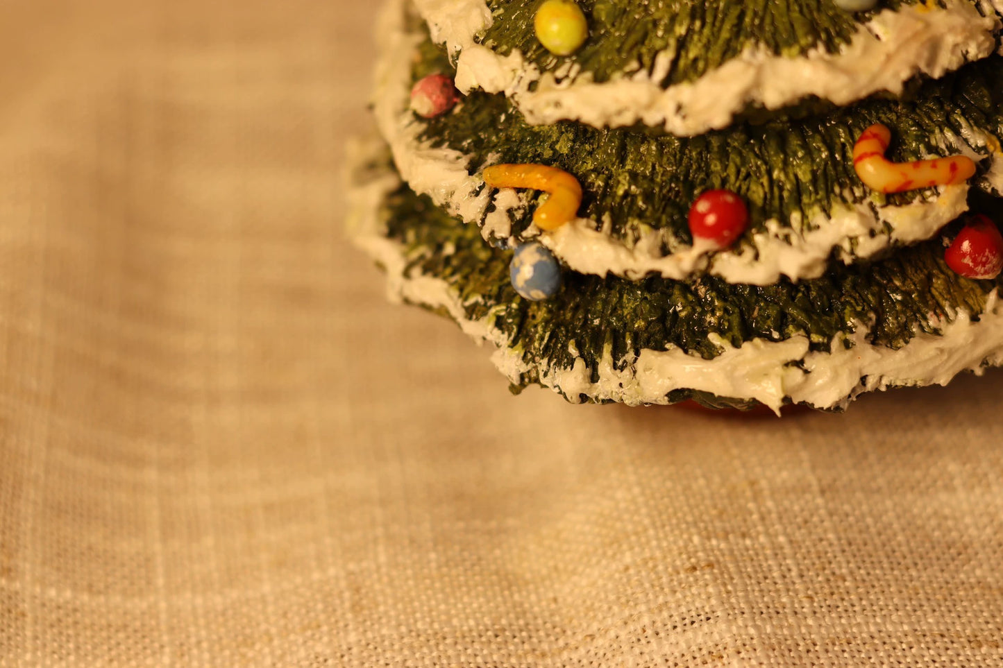 Handmade Miniature Christmas Tree With Lights 1:12 Scale Dollhouse Decor