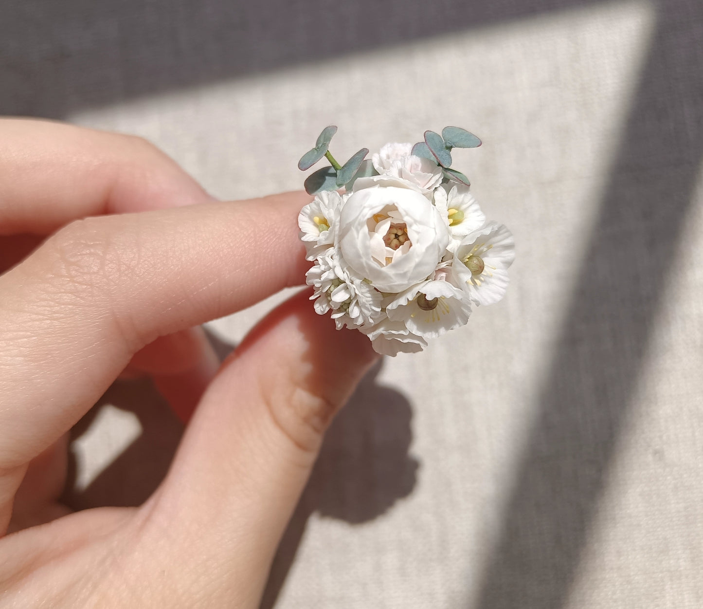1:6 Scale Miniature Clay Flower Bouquet BJD Doll Accessory Blythe Doll Display