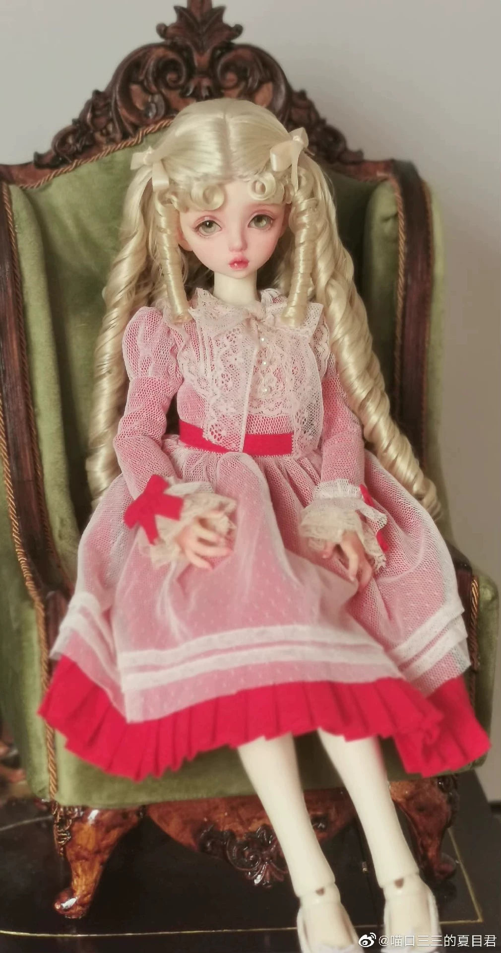 1:4 Scale BJD Doll Head Grace By Daydream Miniature Dollhouse Collectible