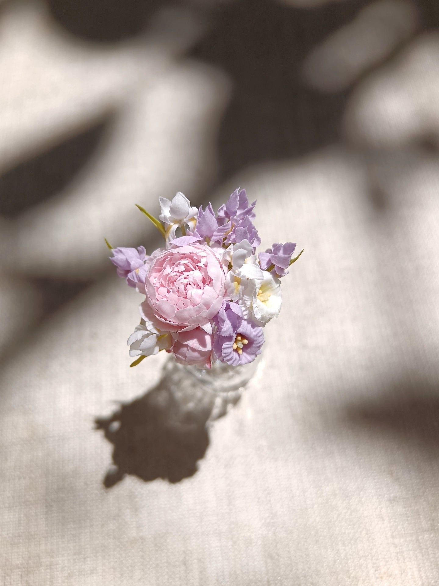 1:6 Scale Miniature Clay Flower Bouquet BJD Doll Accessory Blythe Doll Display