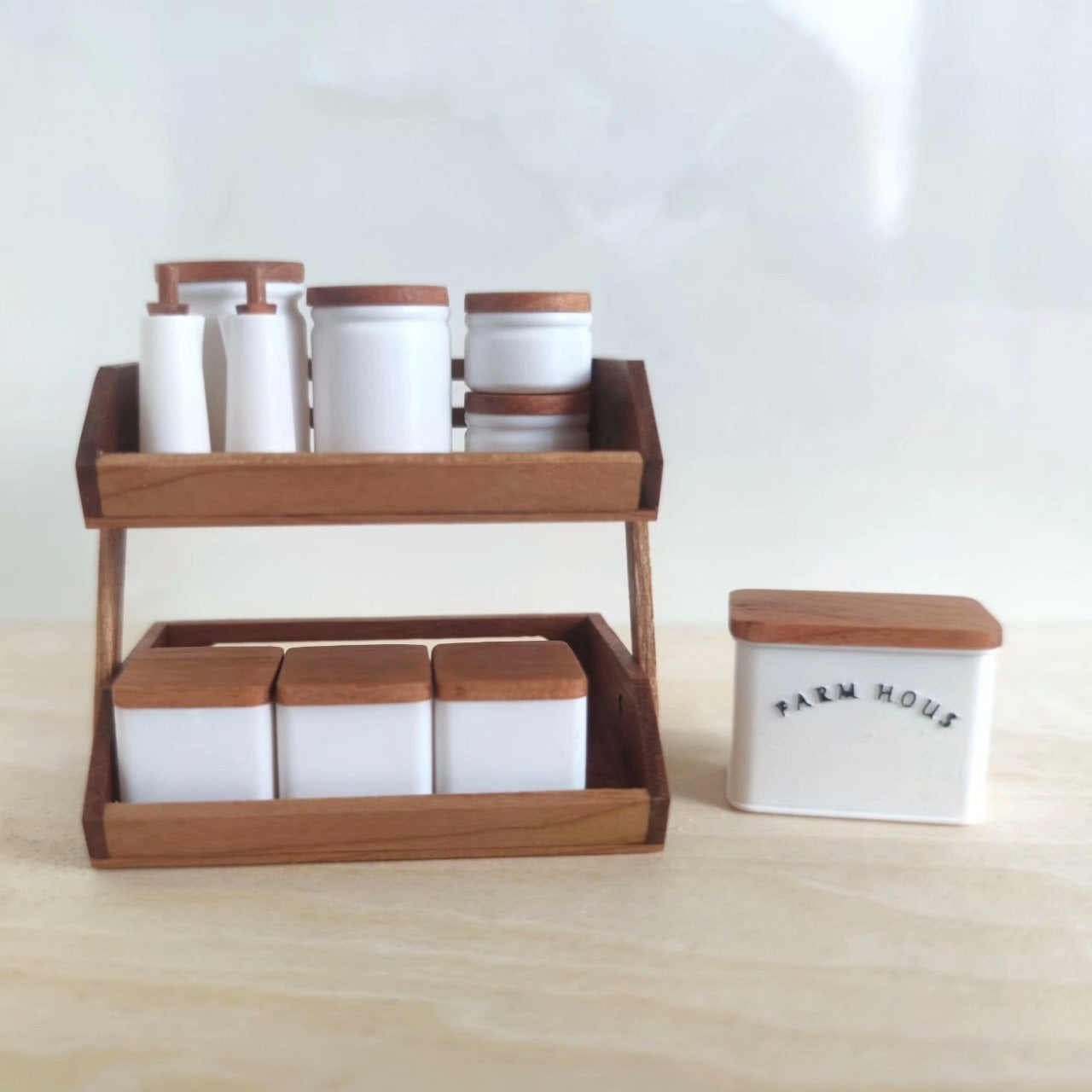 Juego de muebles de cocina en miniatura a escala 1:12 para casa de muñecas