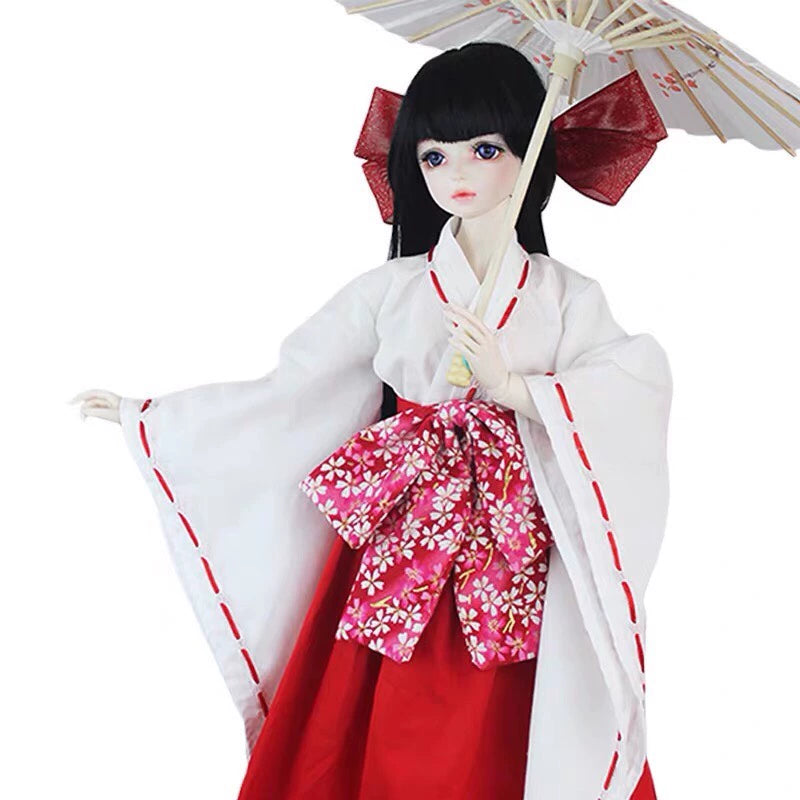 1:6 Scale BJD Inuyasha Kimono Doll Clothes Miniature Outfit
