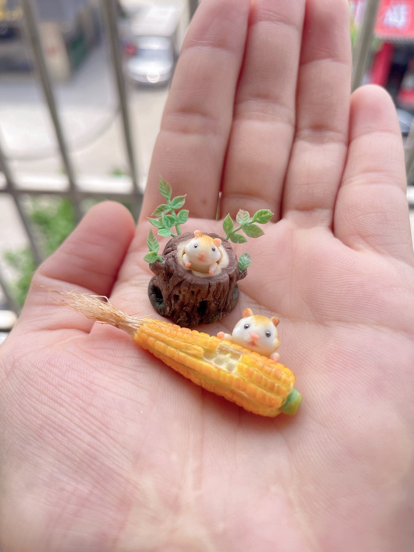 1:12 Scale Miniature Clay Hamster Series Dollhouse Cake Shop Scene Miniature Food Play Miniature Cakes