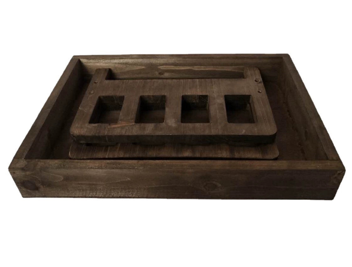 1:6 Scale Vintage Wooden Bed Miniature Dollhouse Furniture