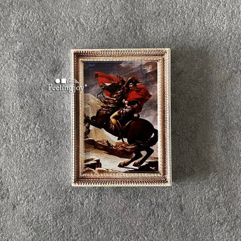 1:12 Scale Miniature Dollhouse Picture Frame Wall Art European Style DIY Miniature Painting Photo Gallery