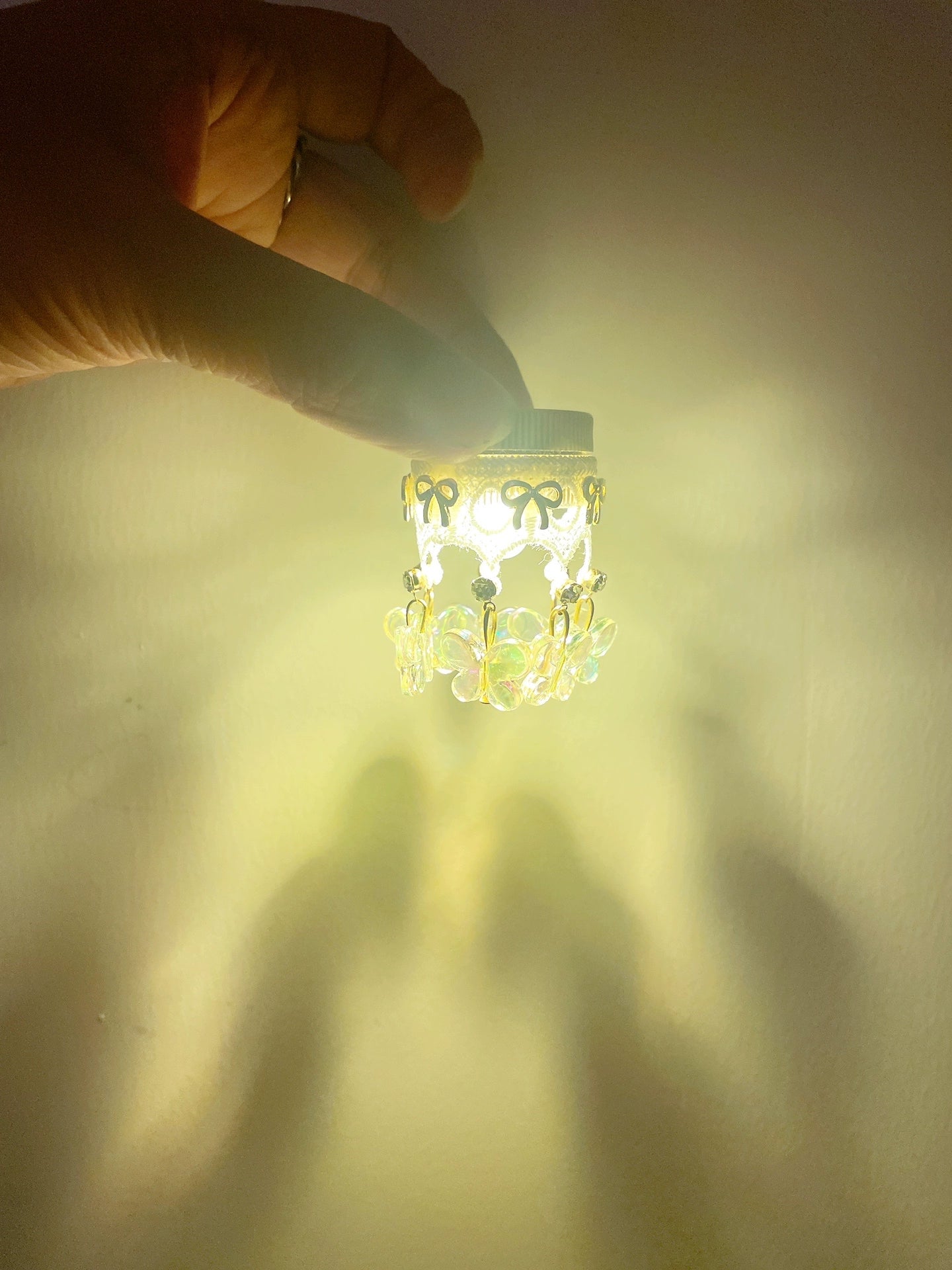 1:12 Scale Dollhouse Ceiling Lamp With Remote Control Miniature Lighting Accessory For Blythe Doll