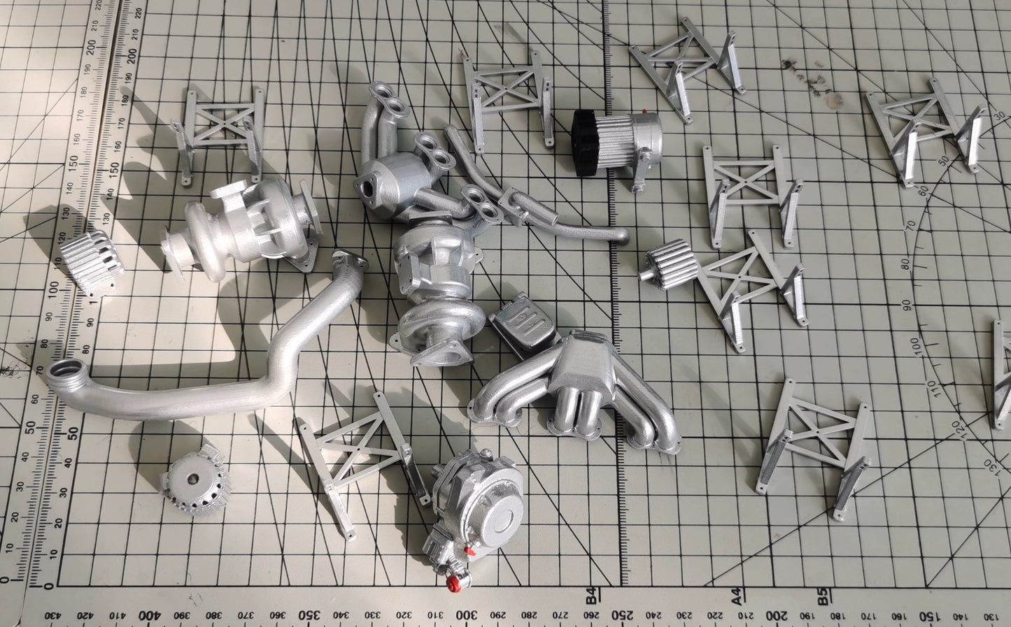 1:6 Scale Mechanical Parts Model Custom Turbine Engine Pump Metal Miniature Industrial Machinery Accessories