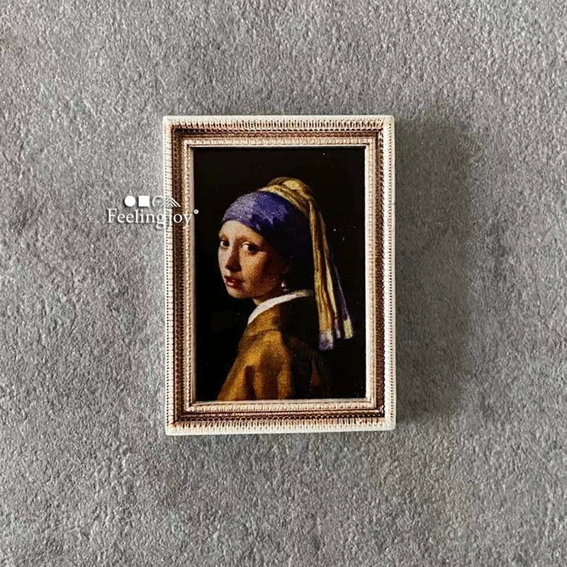 1:12 Scale Miniature Dollhouse Picture Frame Wall Art European Style DIY Miniature Painting Photo Gallery