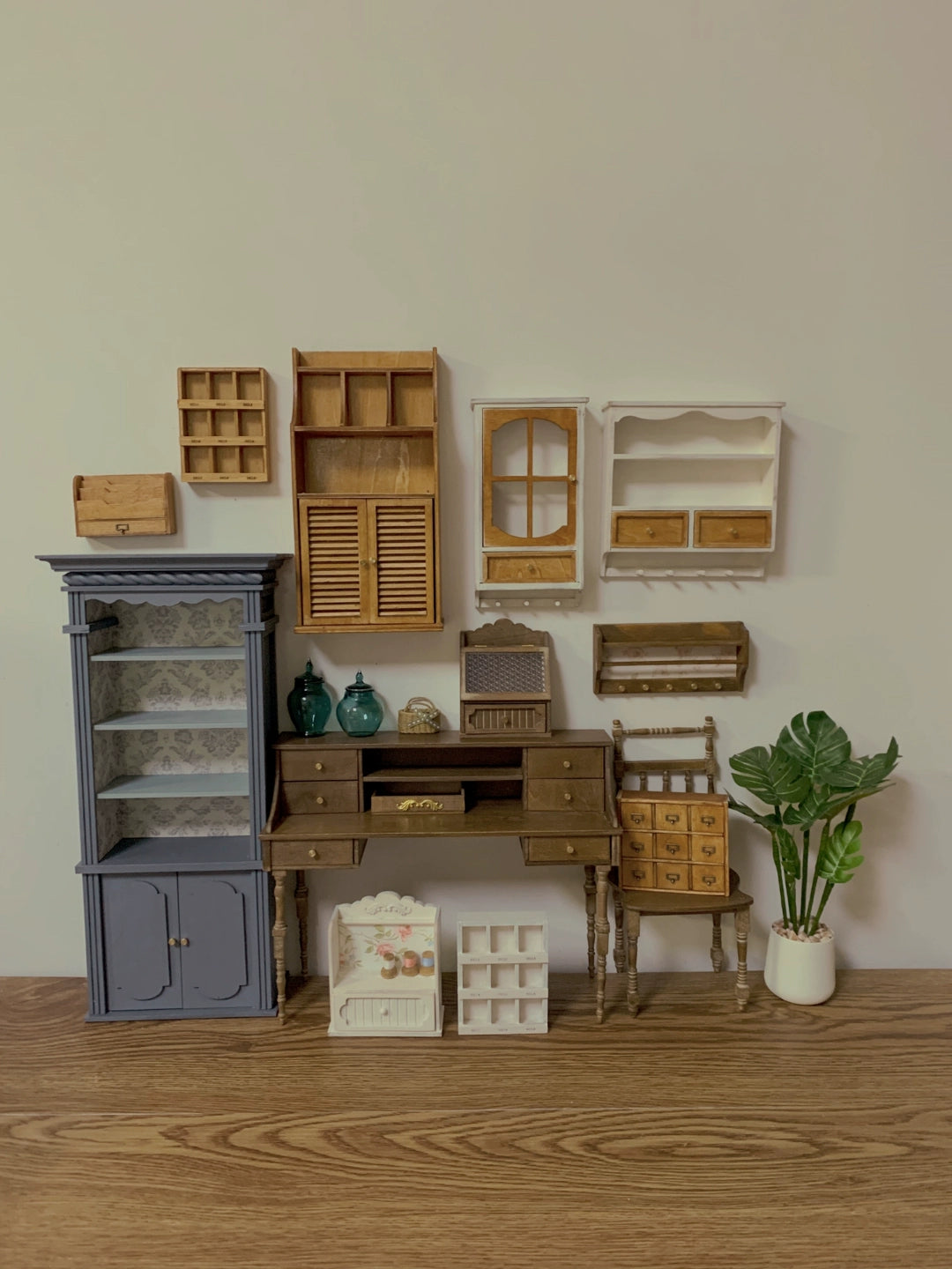 1:6 Scale 1:12 Scale Wooden Cabinet Miniature Dollhouse Furniture Custom Candy Themed Kitchen Set