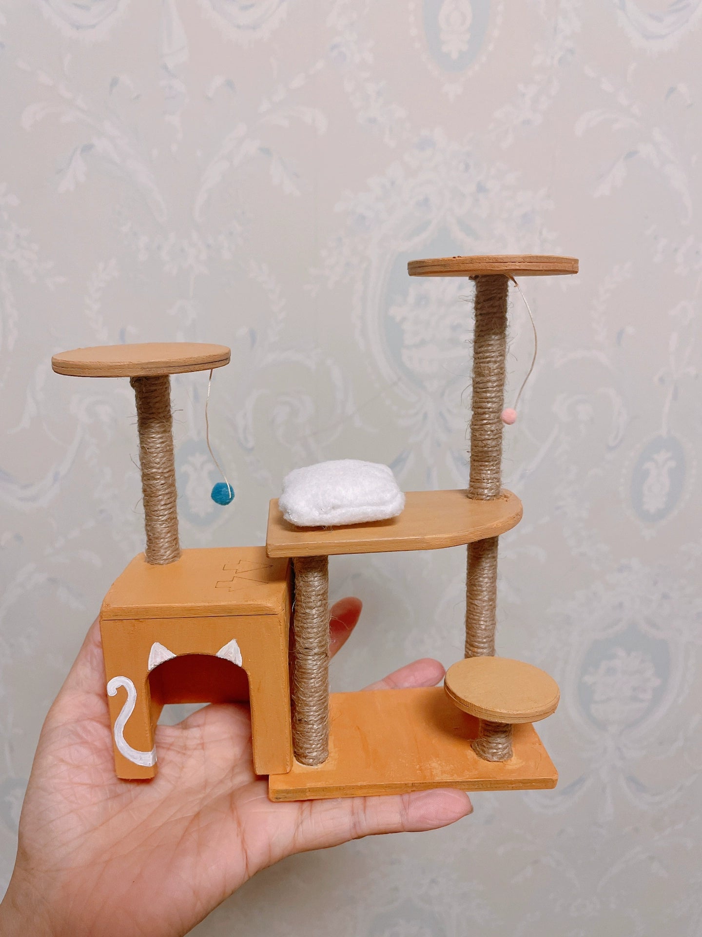 Ensemble de meubles miniatures pour maison de poupée, échelle 1:6, pour salle de jeux pour animaux de compagnie