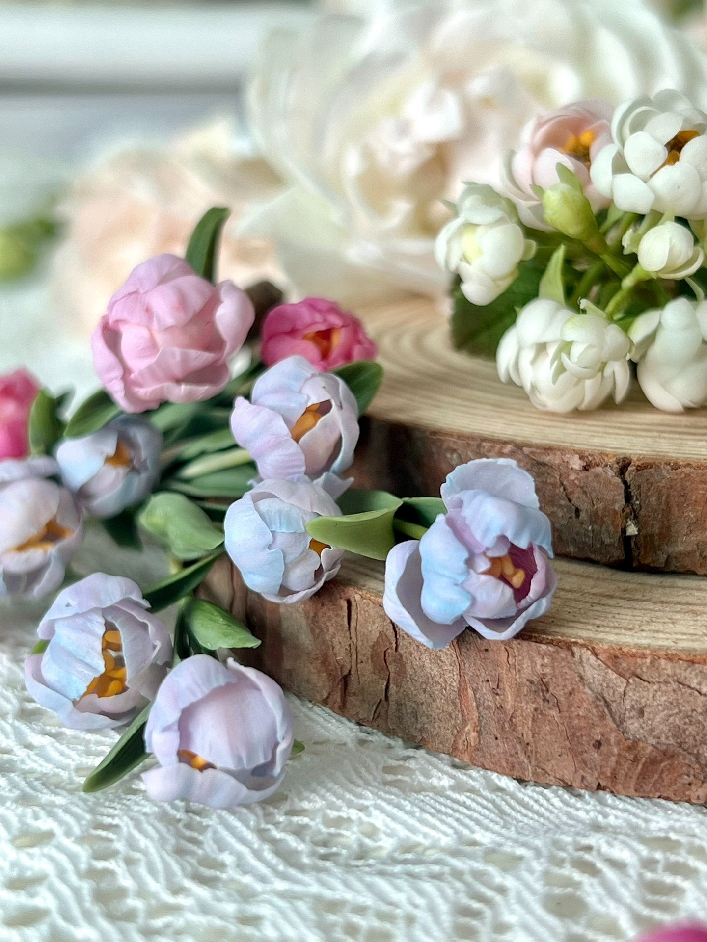 1:6 Scale Miniature Tulips For Blythe Dollhouse Decor