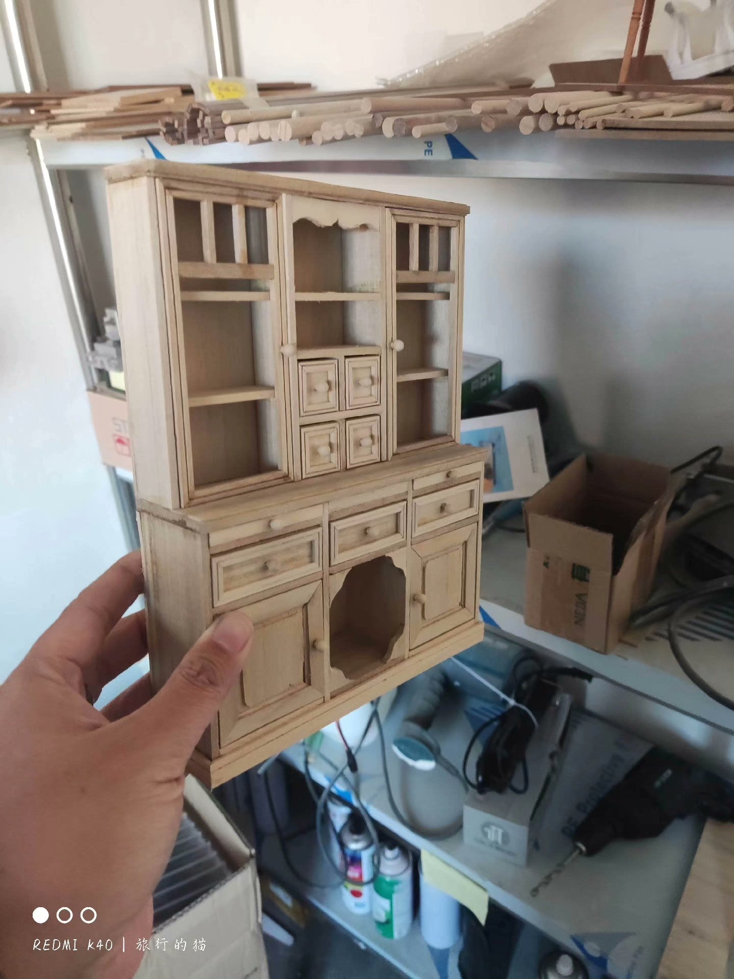 Mueble de madera en miniatura para casa de muñecas, escala 1:6, para sala de estar