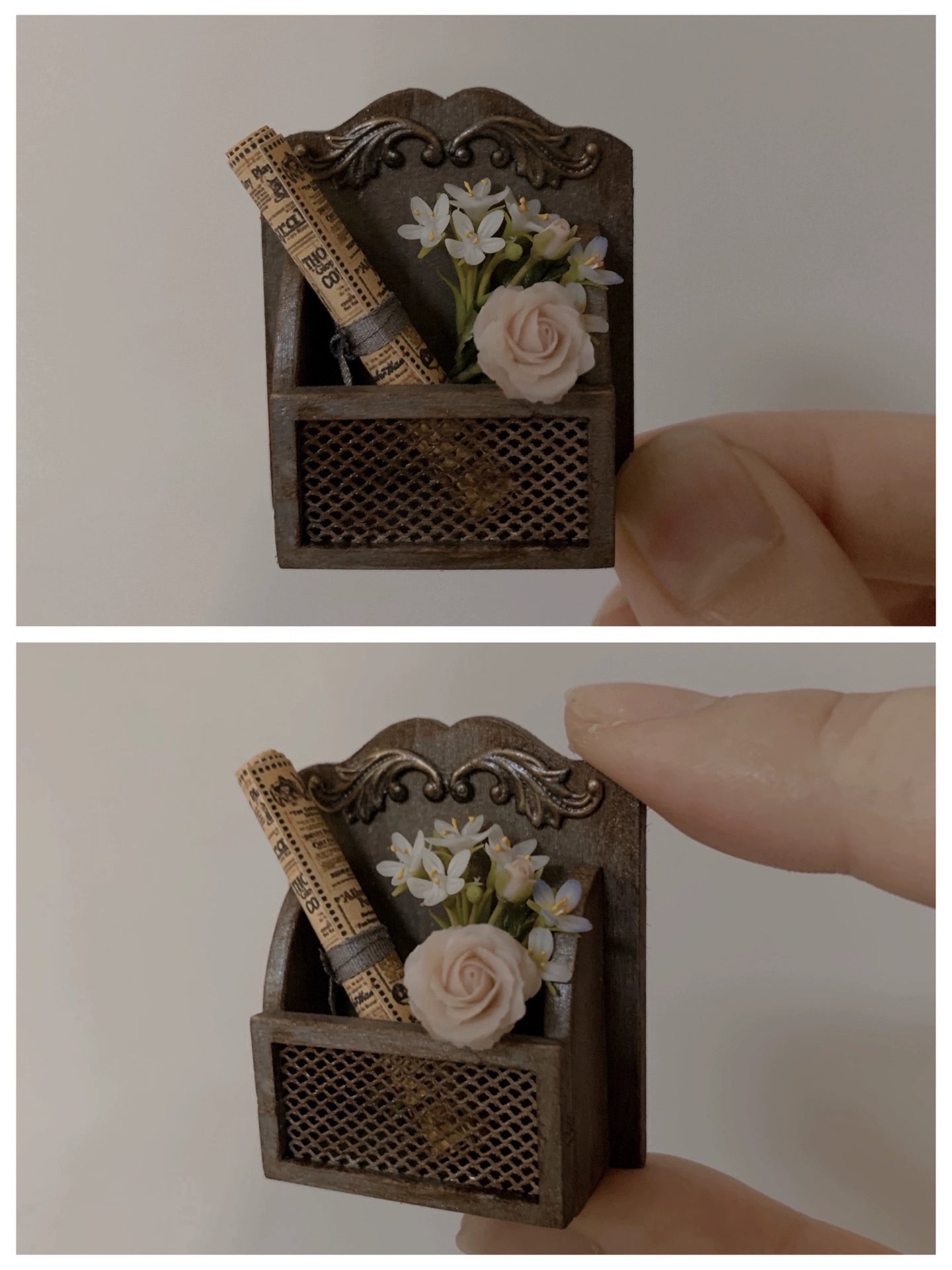 1:6 Scale Miniature Nordic Retro Wooden Cabinet Miniature Dollhouse Furniture For Blythe And Ob11 Dolls