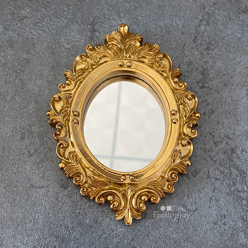 Accessoires miniatures pour maison de poupée Blythe, échelle 1:6, miroir de courtoisie de style européen, cadre photo décoratif