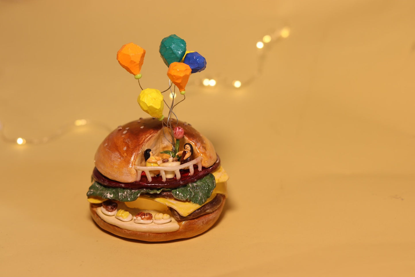 Boutique de hamburgers miniature à l'échelle 1:12, accessoire pour maison de poupée, scène de restaurant de restauration rapide