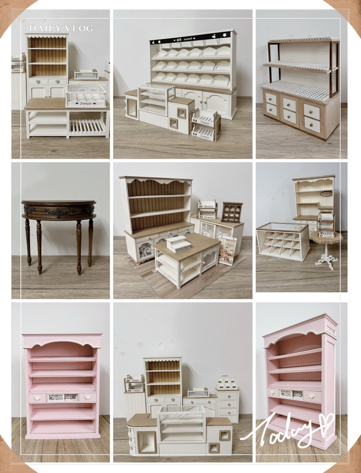 1:6 Scale Miniature Nordic Retro Wooden Cabinet For Blythe Dollhouse Custom Handmade Furniture
