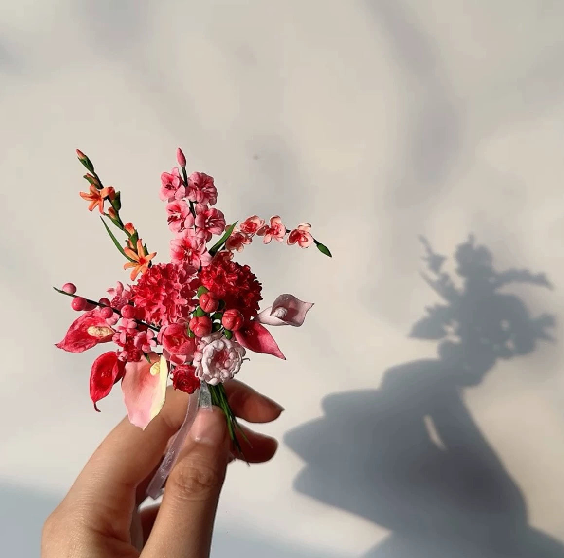 1:12 Scale Miniature Dollhouse New Year Floral Decorations Set