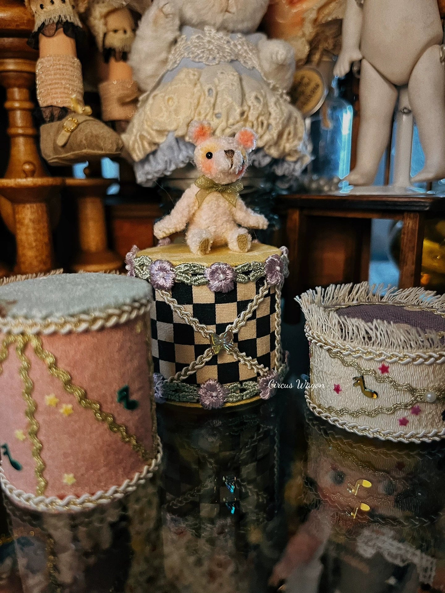 1:12 Scale Miniature Circus Stage Display Base Dollhouse Accessory