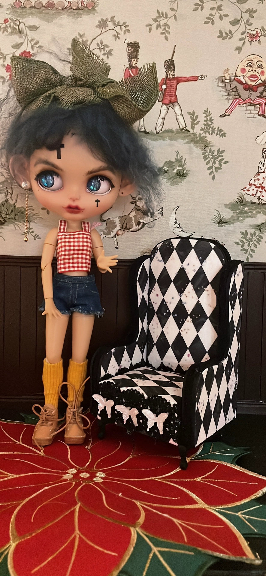 Meubles miniatures pour maison de poupée à l'échelle 1:6, décoration sur le thème des chats, pour poupées BJD, Blythe et Obitsu