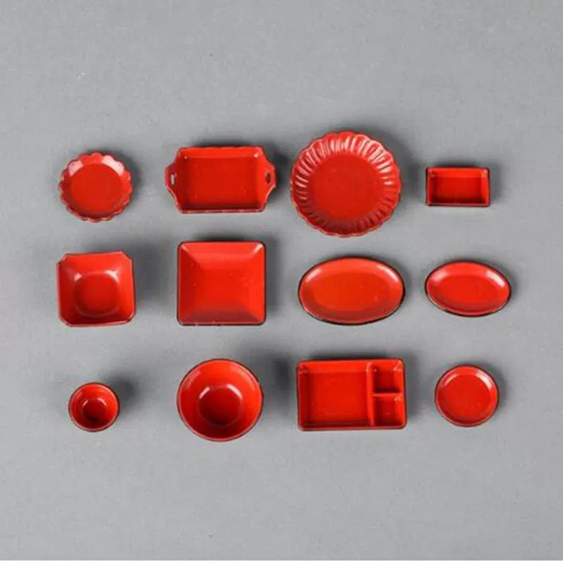 Ensemble de vaisselle en plastique pour maison de poupée miniature, échelle 1:6 et échelle 1:12, accessoires BJD