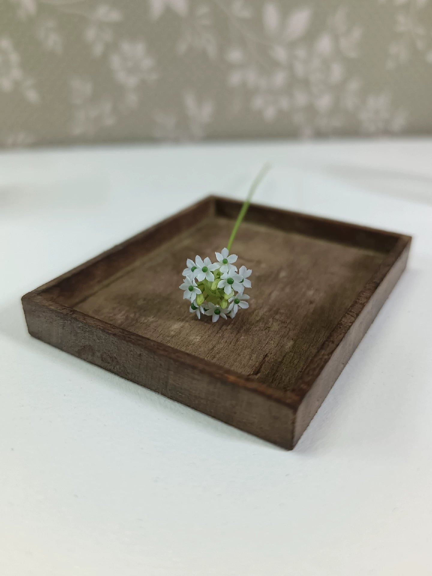Estrella de Belén de terciopelo en miniatura, flor de arcilla, decoración para casa de muñecas BJD, escala 1:12