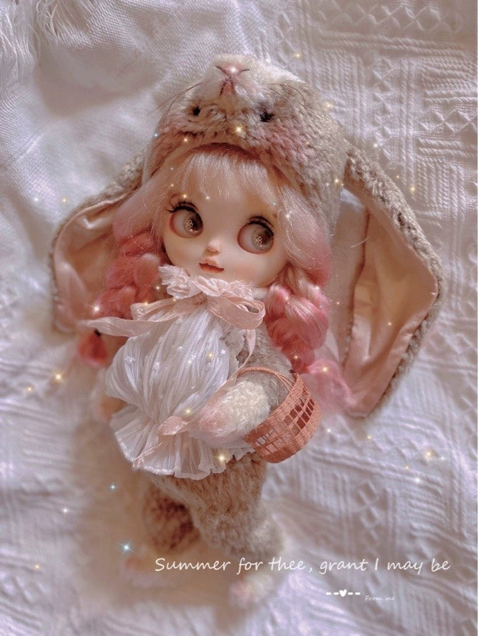 1:6 Scale Miniature Woven Basket Dollhouse Accessory For Blythe And Ob11 Dolls
