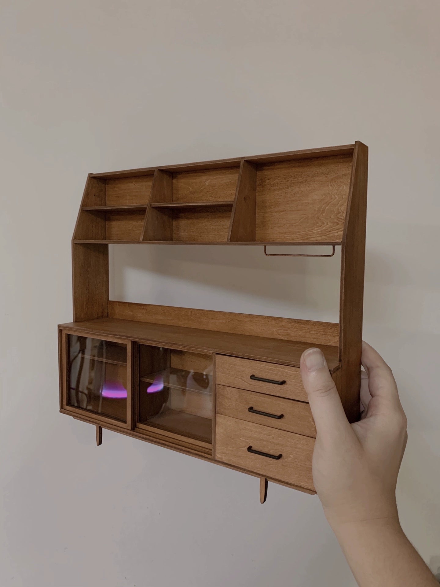 1:6 Scale 1:12 Scale Miniature Dollhouse Furniture Wooden Cabinet Sideboard Kitchen Dining Room Miniature Decor