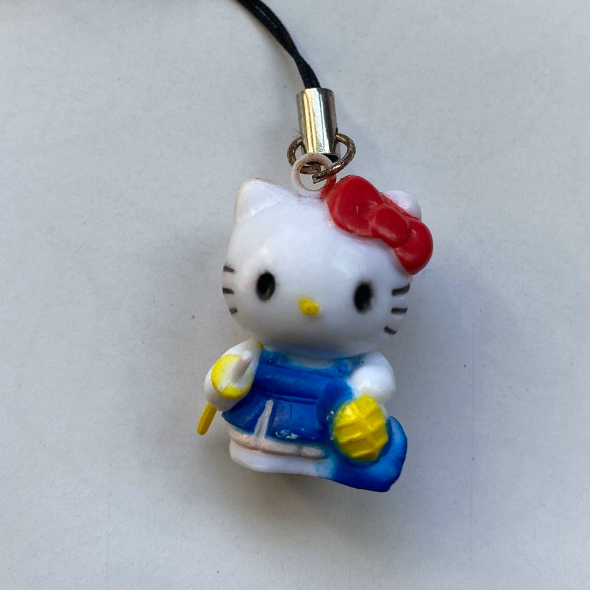 Accesorios para casa de muñecas en miniatura a escala 1:12, juego de comida de Hello Kitty, colgante para teléfono, colección defectuosa