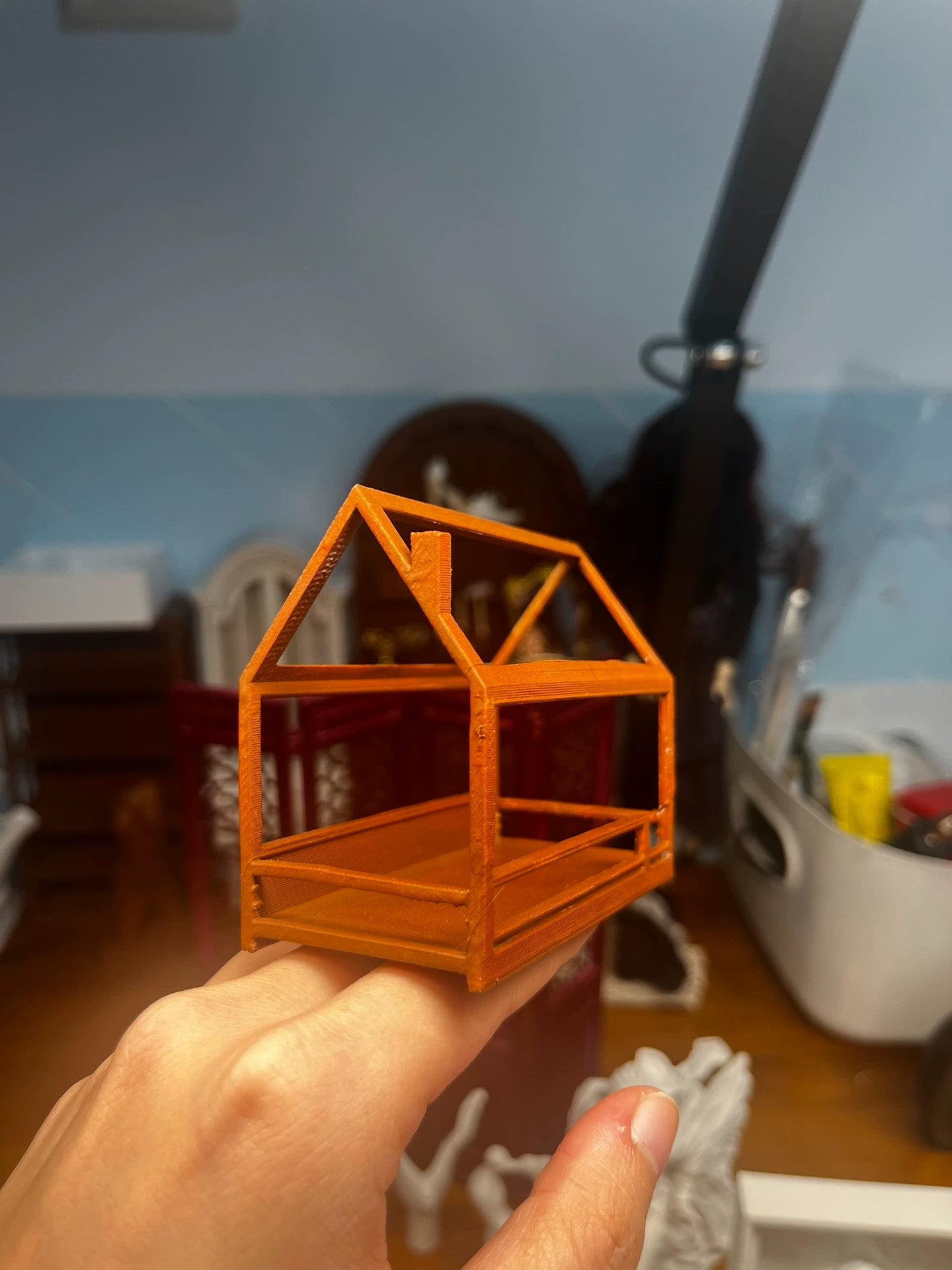 Cage de salle de fleurs miniature pour maison de poupée à l'échelle 1:6