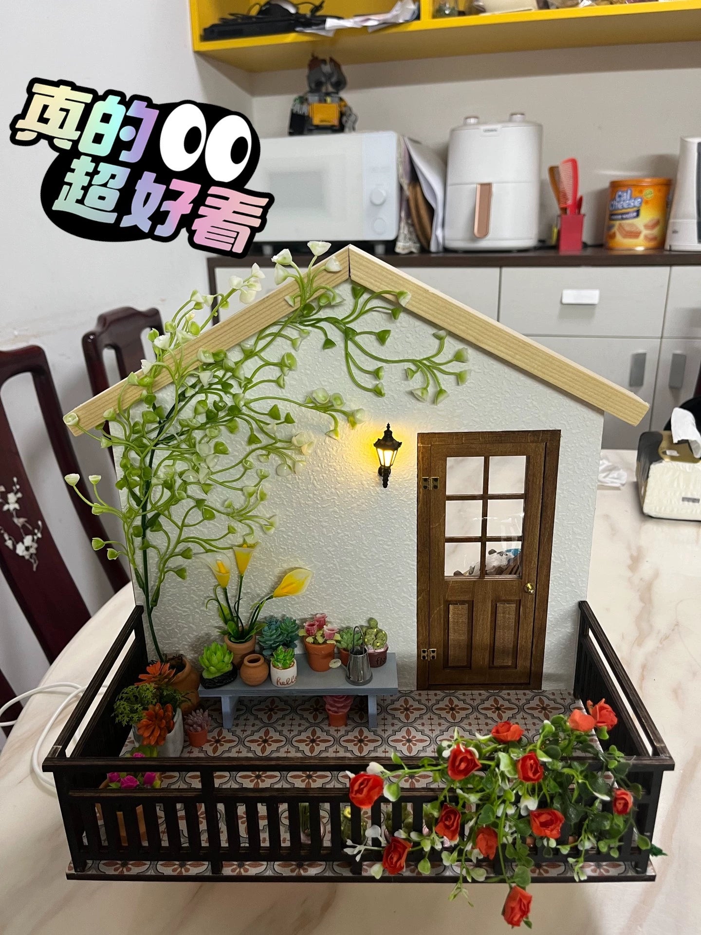Muebles en miniatura para casa de muñecas de doble cara a escala 1:12 para sala de estar y dormitorio