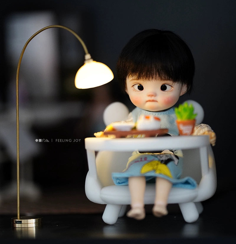 Lampe de sol miniature pour maison de poupée, échelle 1:12, avec éclairage, accessoires de scène GSC, meubles miniatures à l'échelle 1:10 et 1:8